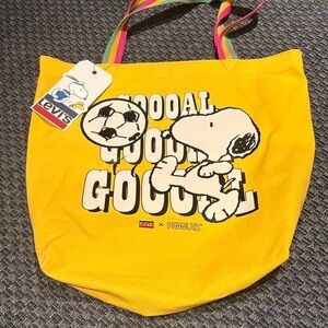 Levi's Yellow Snoopy Soccer Tote